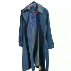 Vintage Nordstrom Navy Blue Mens  Trenchcoat